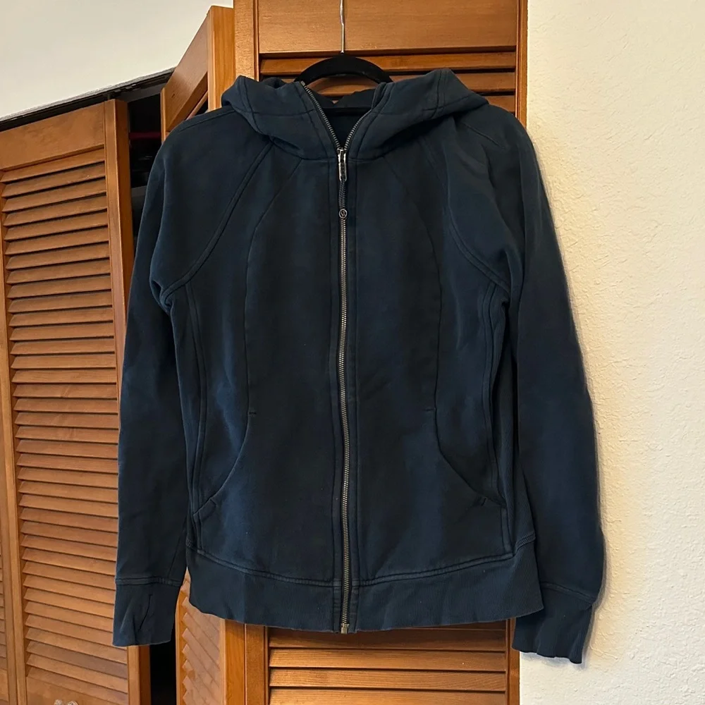 Deep Blue Lululemon Scuba Zip Hoodie - Picture 1 of 5